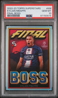 Graded 2022 Topps Superstars Kylian Mbappe #KM Final Boss Soccer Card PSA 10 Gem Mint