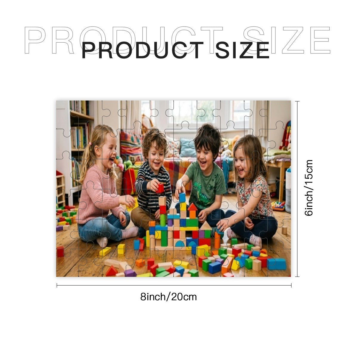 Custom Wooden Puzzle | 15×20cm  — 60 pieces | Upload Your Photo