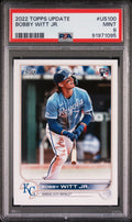 Graded 2022 Topps Update Bobby Witt Jr. #US100 Rookie RC Baseball Card PSA 9 Mint