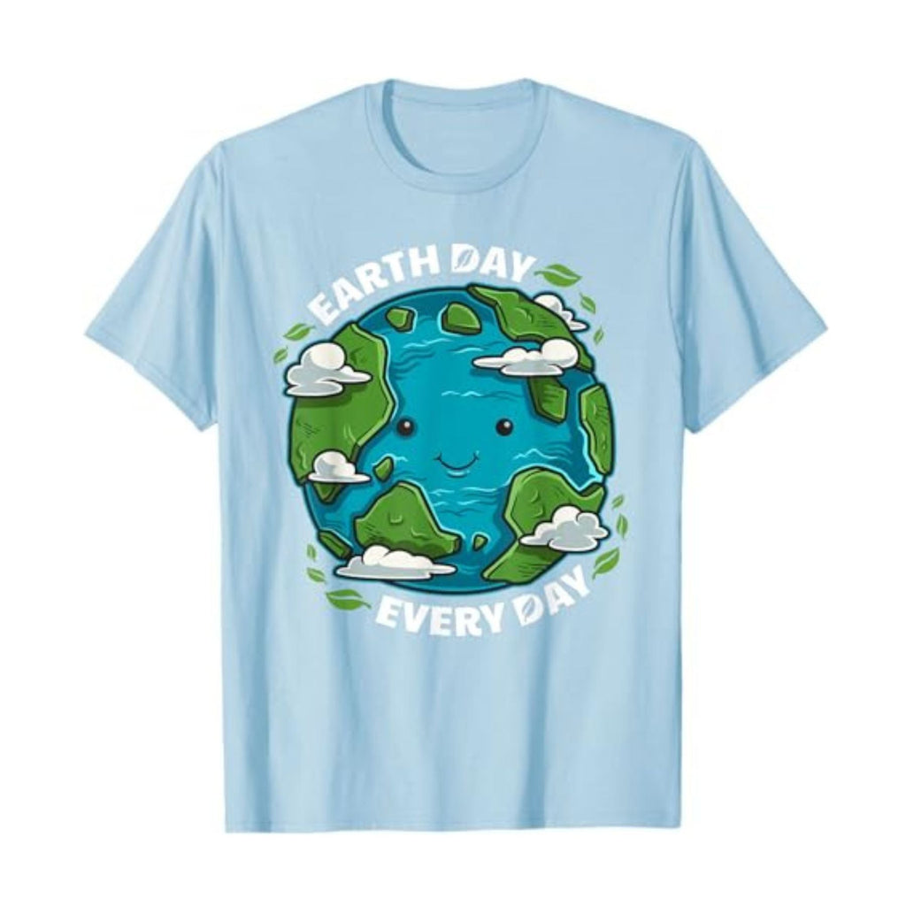 "Earth Day Every Day" T-Shirt – Cute Eco-Friendly Graphic Tee, Sustainable Unisex Cotton Nature Shirt