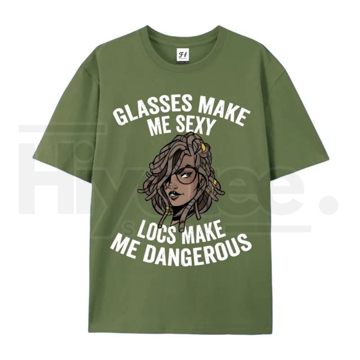 "Glasses Make Me Sexy, Locs Make Me Dangerous" – Bold Statement Graphic Top