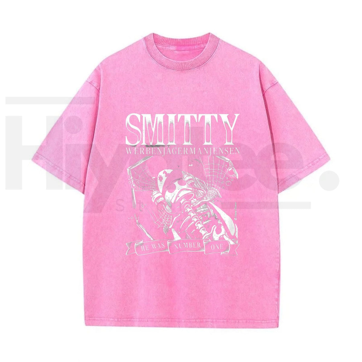 Grunge Bone Art Number One Graphic T-Shirt – Vintage Washed Y2K Streetwear Tee for Men & Women