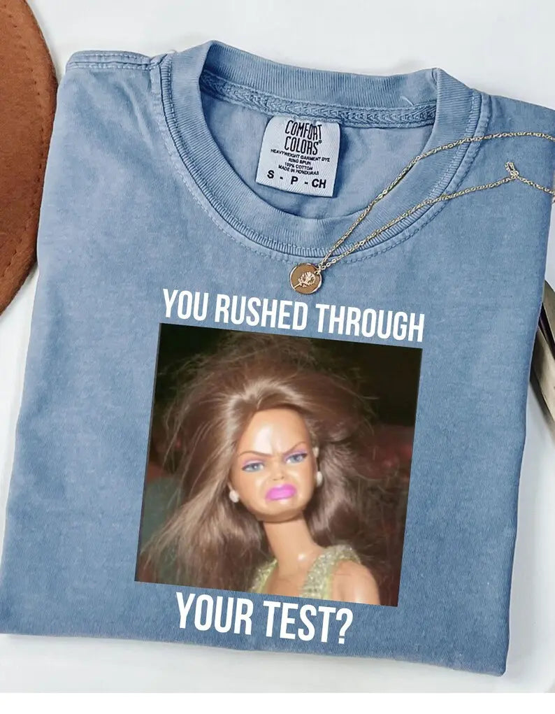 Teacher Testing Day T-Shirt – Comfort Colors® Retro Doll Meme Eras Tee