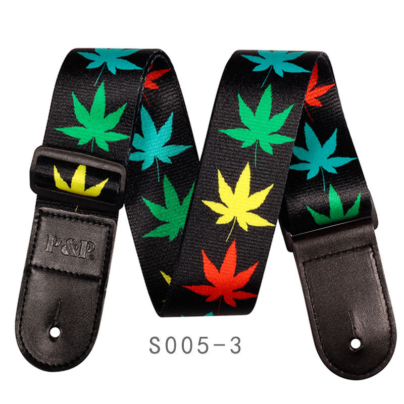 Colorful Heat-transfer Printed Universal Bakelite Guitar Strap
