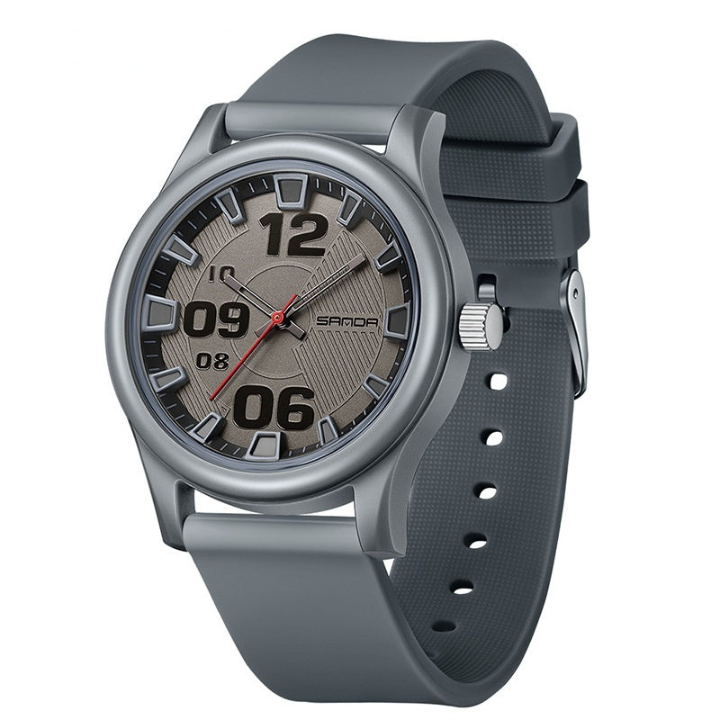 Color-blocking Waterproof Silicone Strap Kids' Quartz Watch