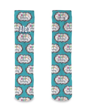 Happy Birthday Socks – Personalized with Any Name | Novelty Gift Socks