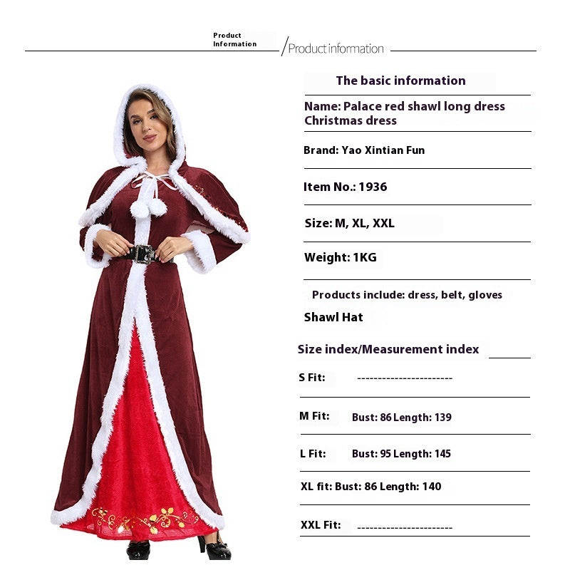 Christmas Clothing Japanese Red Christmas Cos