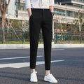 Men's Fashionable Slim-Fit Casual Drapey Cropped Trousers