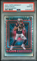 Graded 2024 Topps Midnight Drake Maye #SS4 Star Studded Rookie RC Football Card PSA 10 Gem Mint