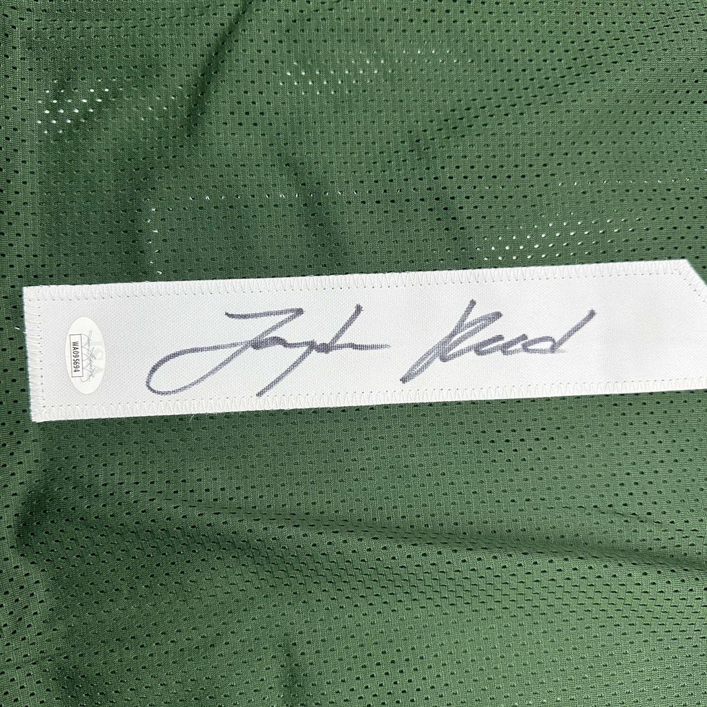 Framed Autographed/Signed Jayden Reed 35x39 Michigan State Green College Football Jersey JSA COA