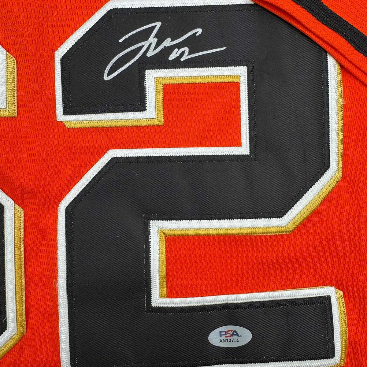 Framed Autographed/Signed Logan Webb 35x39 San Francisco Orange Baseball Jersey PSA/DNA COA
