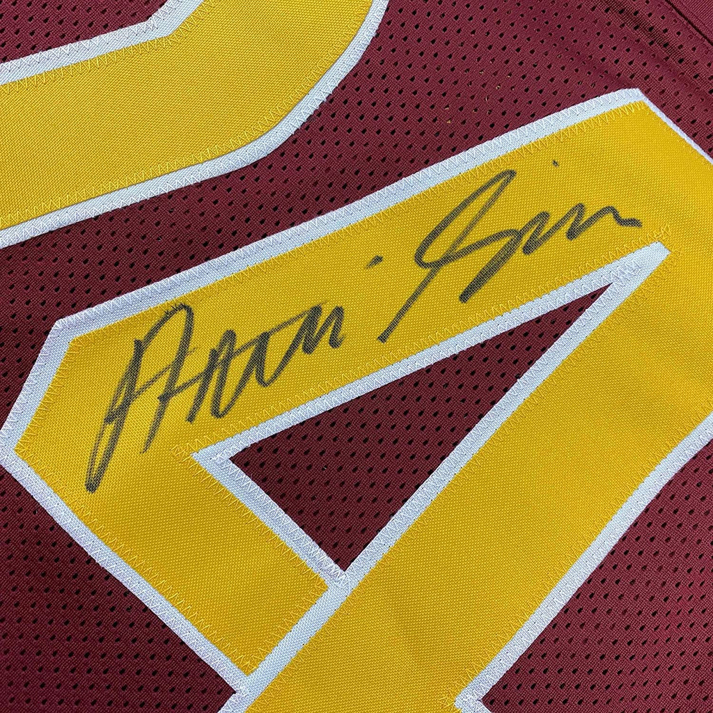 Framed Autographed/Signed Antonio Gibson 35x39 Washington Red 2022 Football Jersey JSA COA
