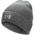 OKKLE Unisex USB-Rechargeable LED Beanie, Gray, One Size