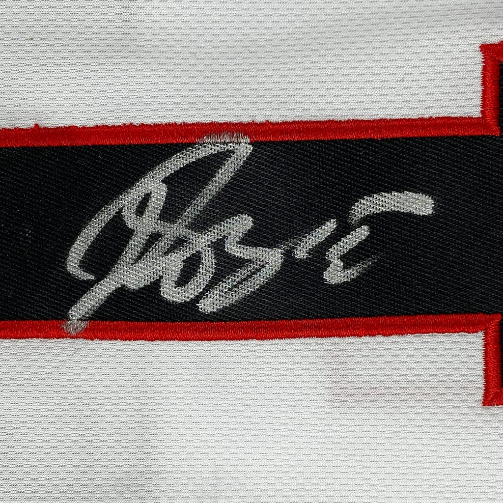 Framed Autographed/Signed Jalen Suggs 35x39 Gonzaga White College Basketball Jersey JSA COA
