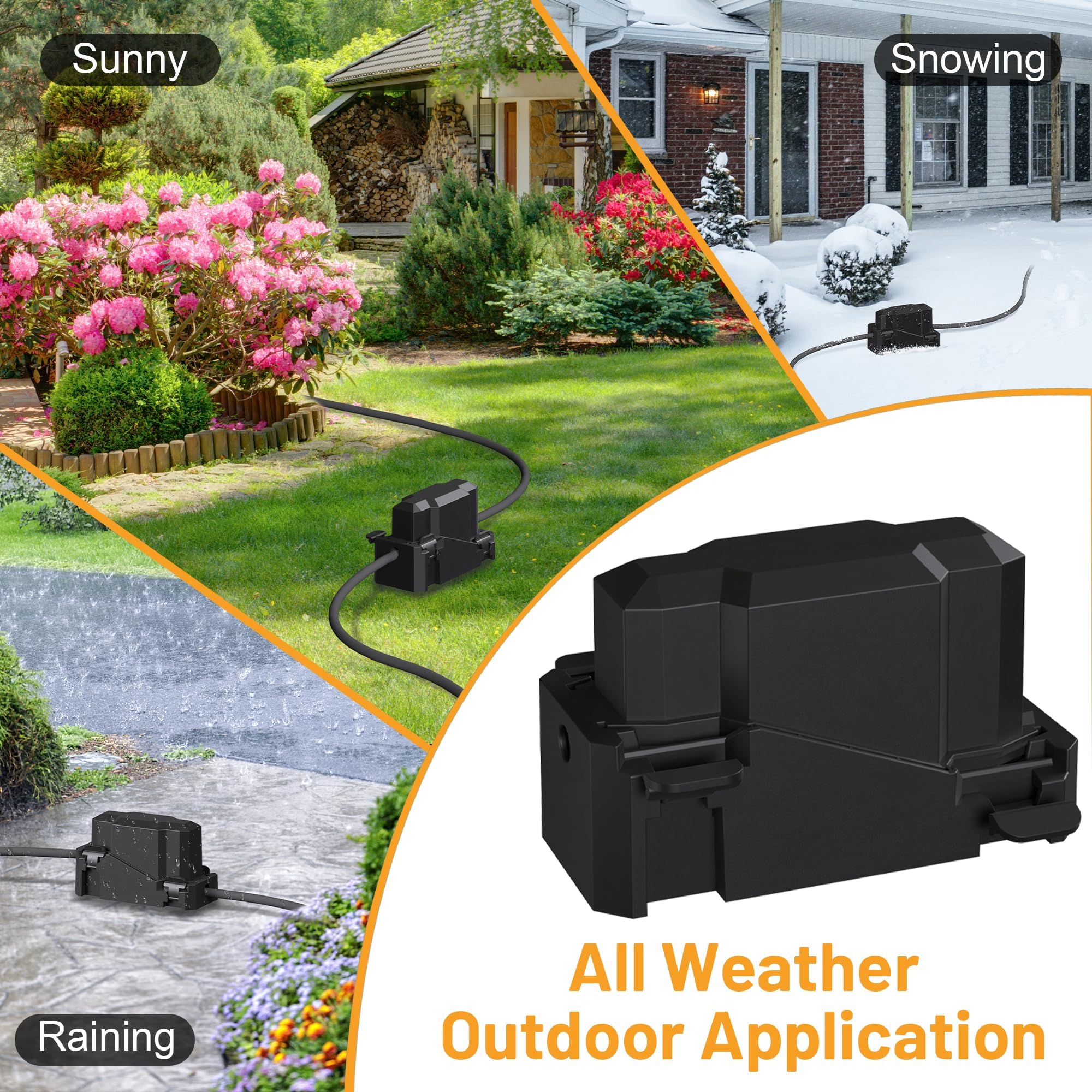CFMASTER Weatherproof Outdoor Electrical Box IP66 7x3x4in Vanilla 3 Pack