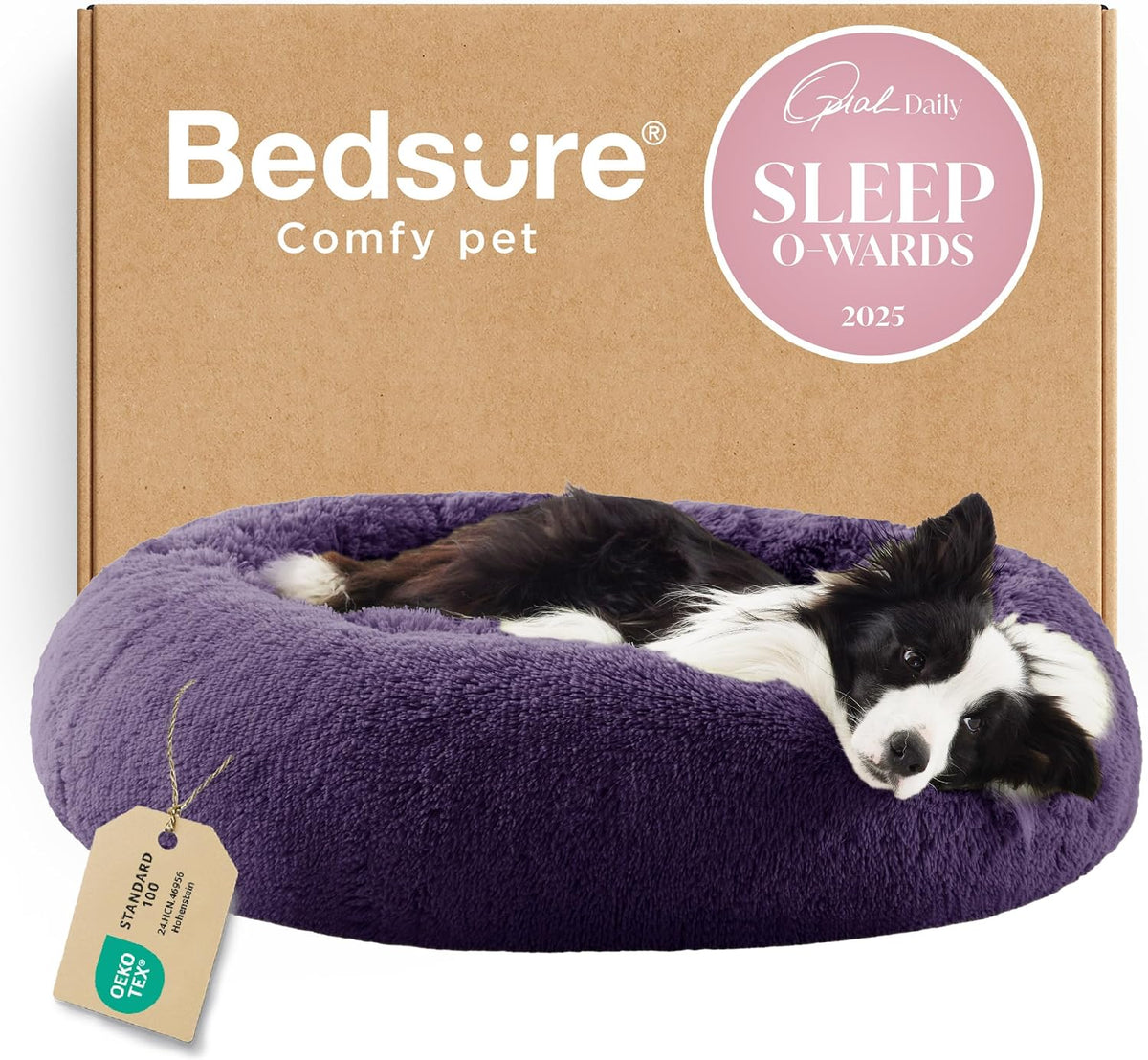 Bedsure Calming Donut Pet Bed – Multiple Sizes & Colors