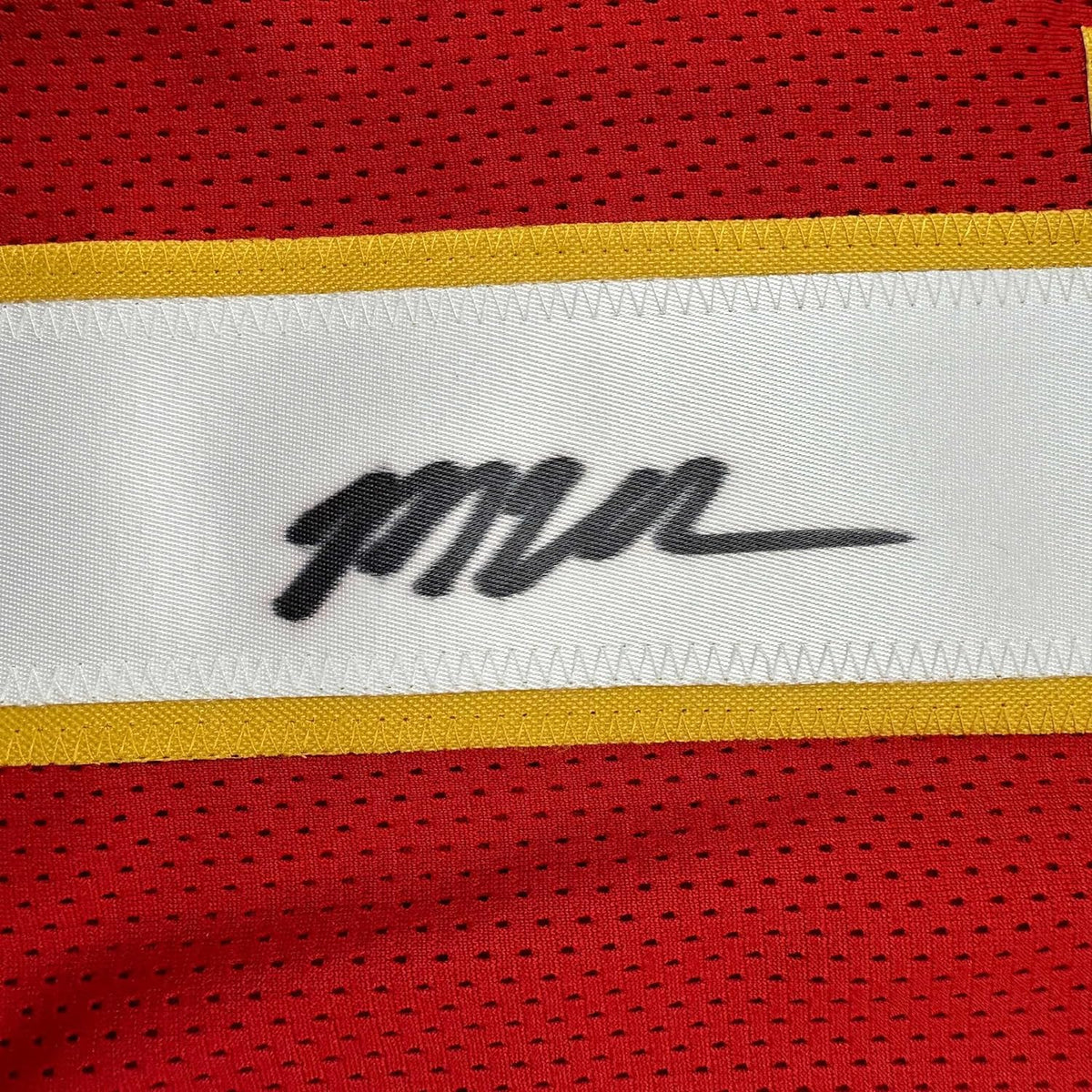 Framed Autographed/Signed Marquez Valdes-Scantling 35x39 Kansas City Red Football Jersey JSA COA