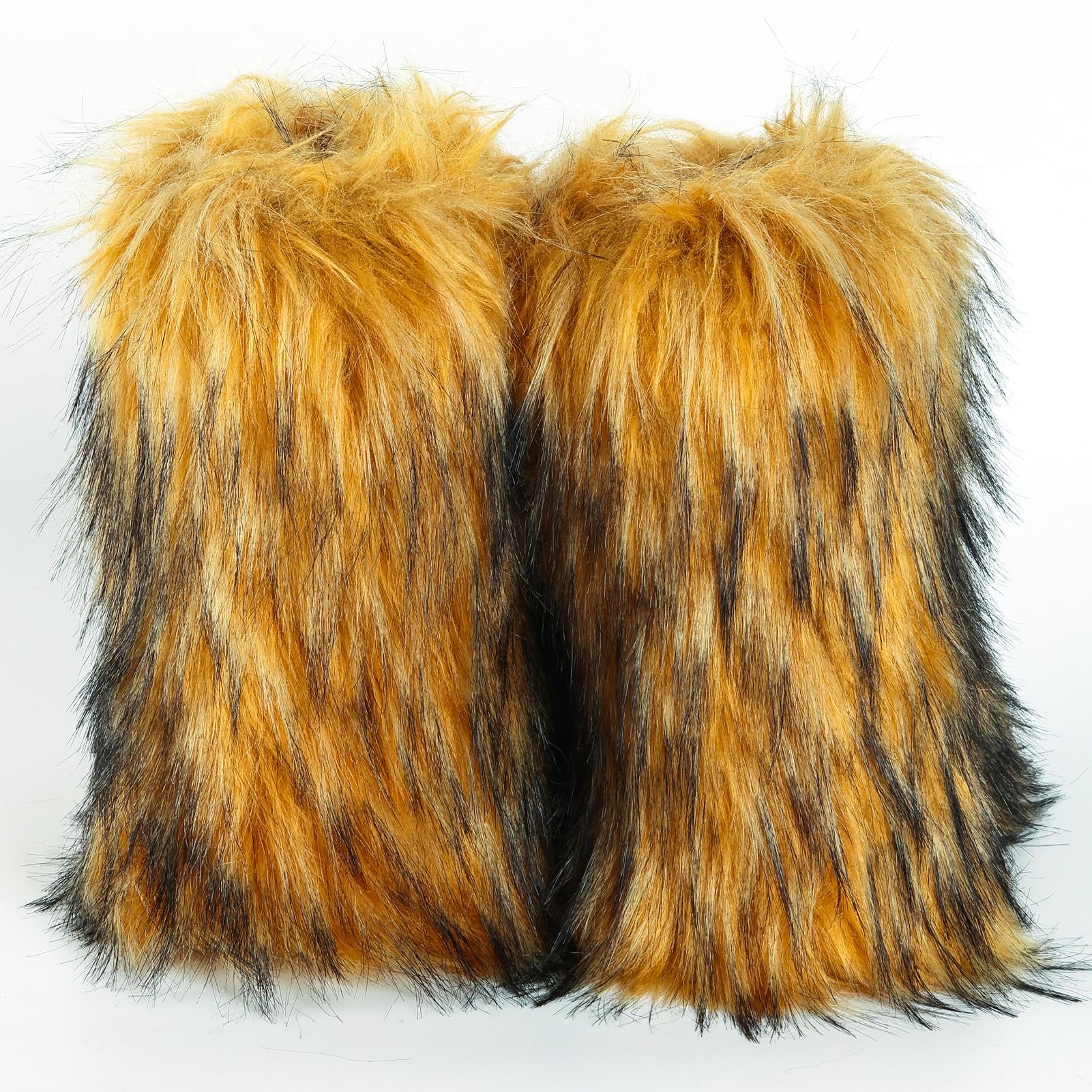 Valpeak Women's Snow Boots Knee High Flat Heel Faux Fur Natural Size 9