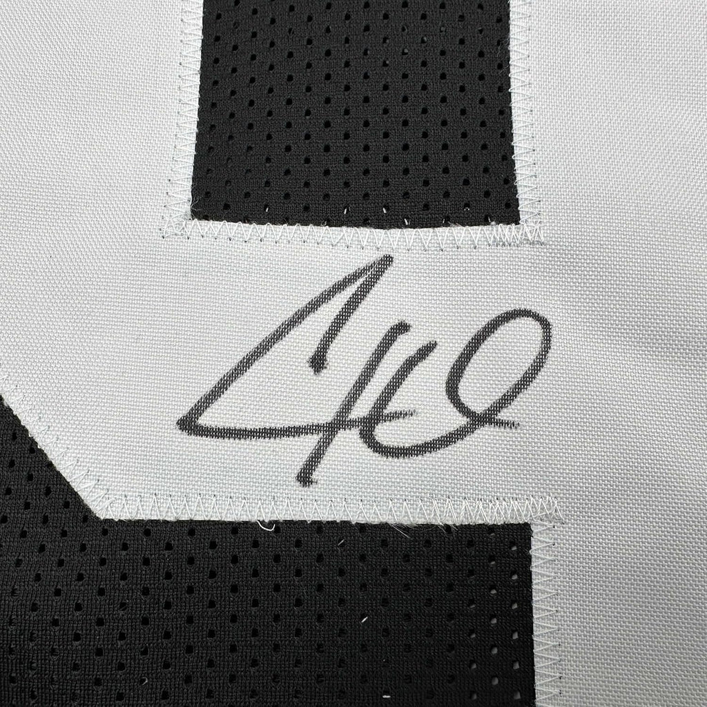 Framed Autographed/Signed Cameron Cam Heyward 35x39 Pittsburgh Retro Black Football Jersey Beckett BAS COA