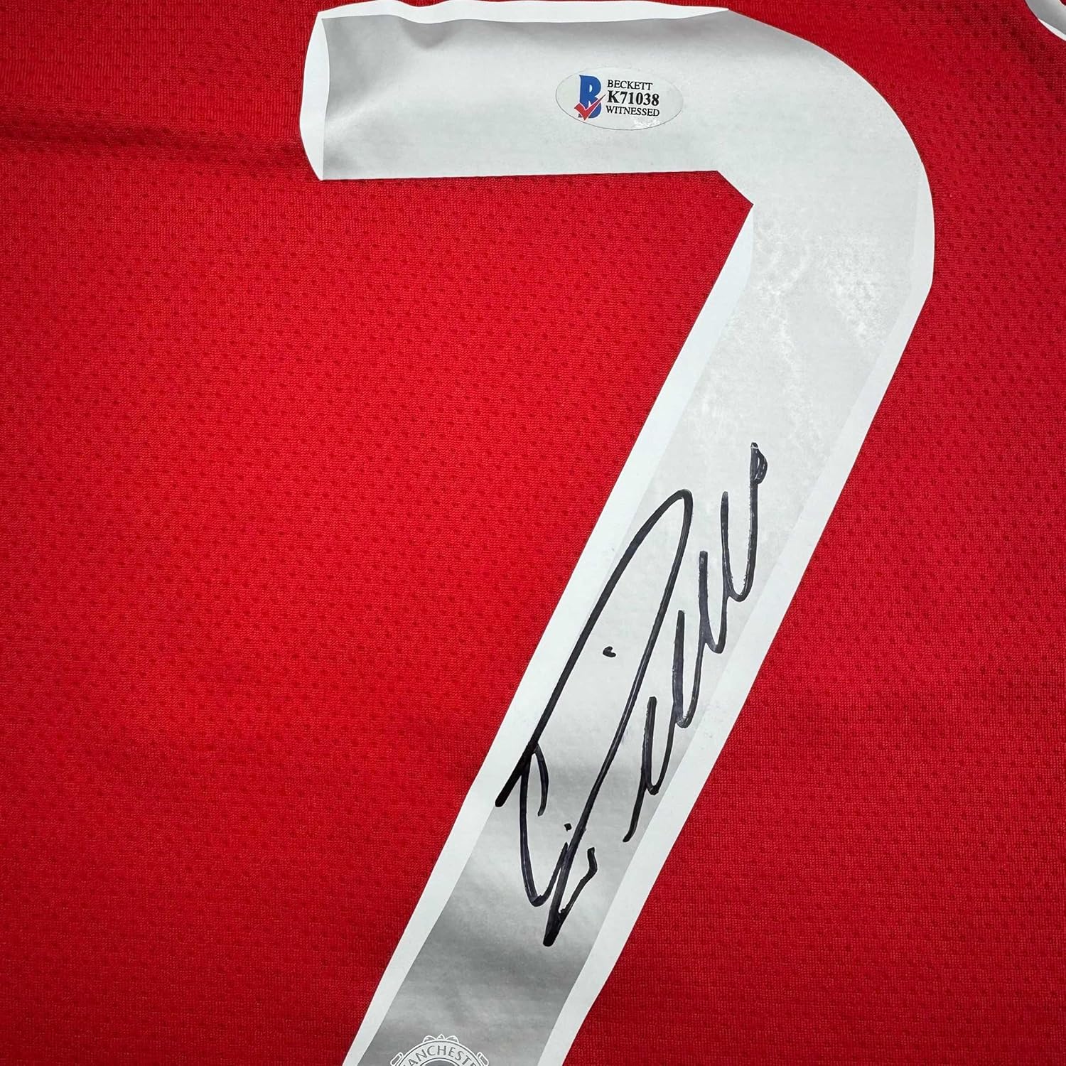Framed Autographed/Signed Cristiano Ronaldo 35x39 Manchester United Red Soccer Jersey Beckett BAS COA