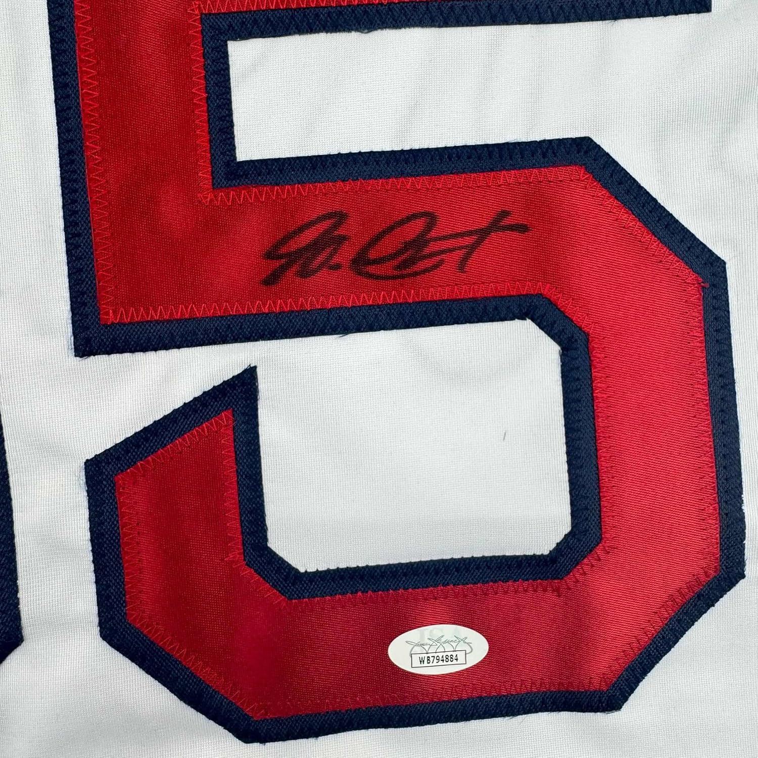 Framed Autographed/Signed Garrett Crochet 35x39 Boston White Baseball Jersey JSA COA