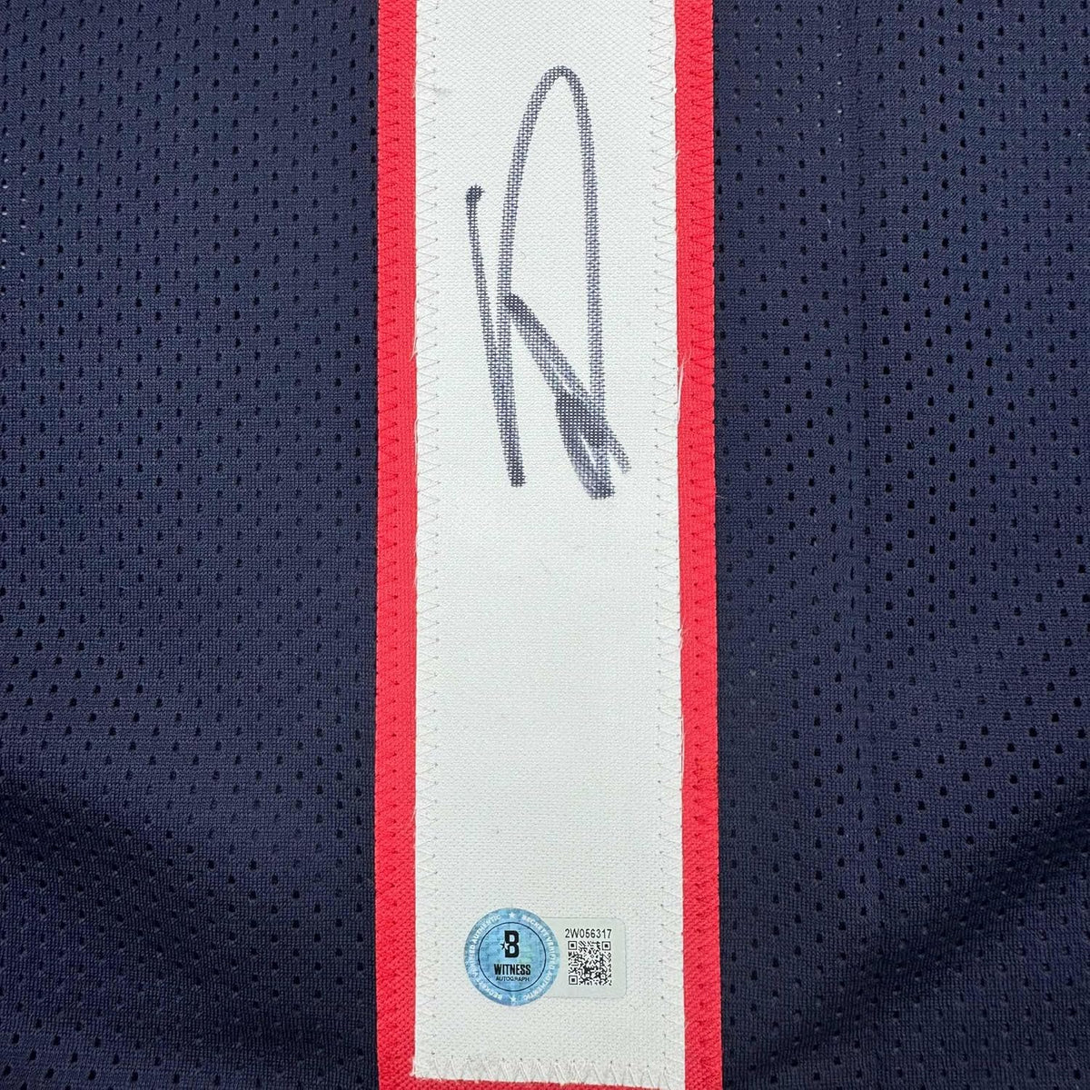 Framed Autographed/Signed Stefon Diggs 35x39 Houston Blue Football Jersey Beckett BAS COA