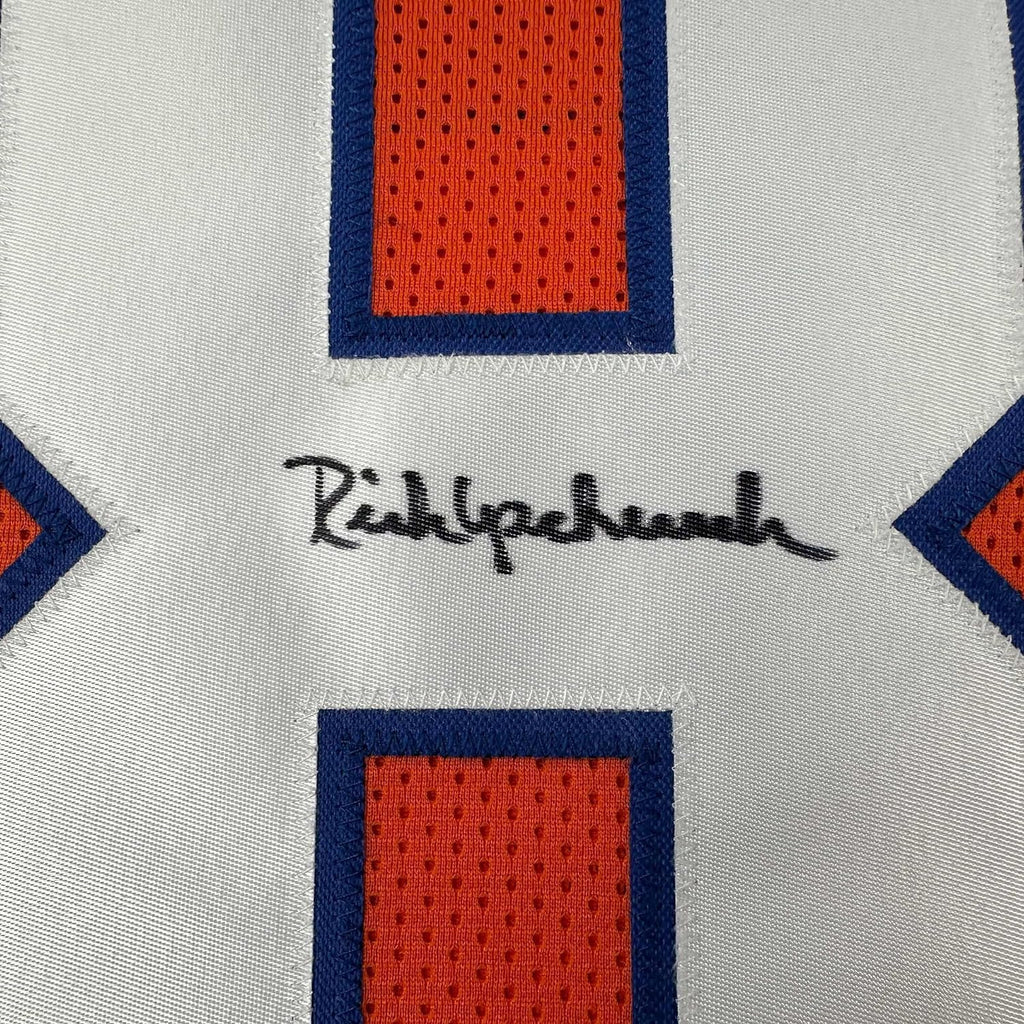 Framed Autographed/Signed Rick Upchurch 35x39 Denver Orange Football Jersey JSA COA