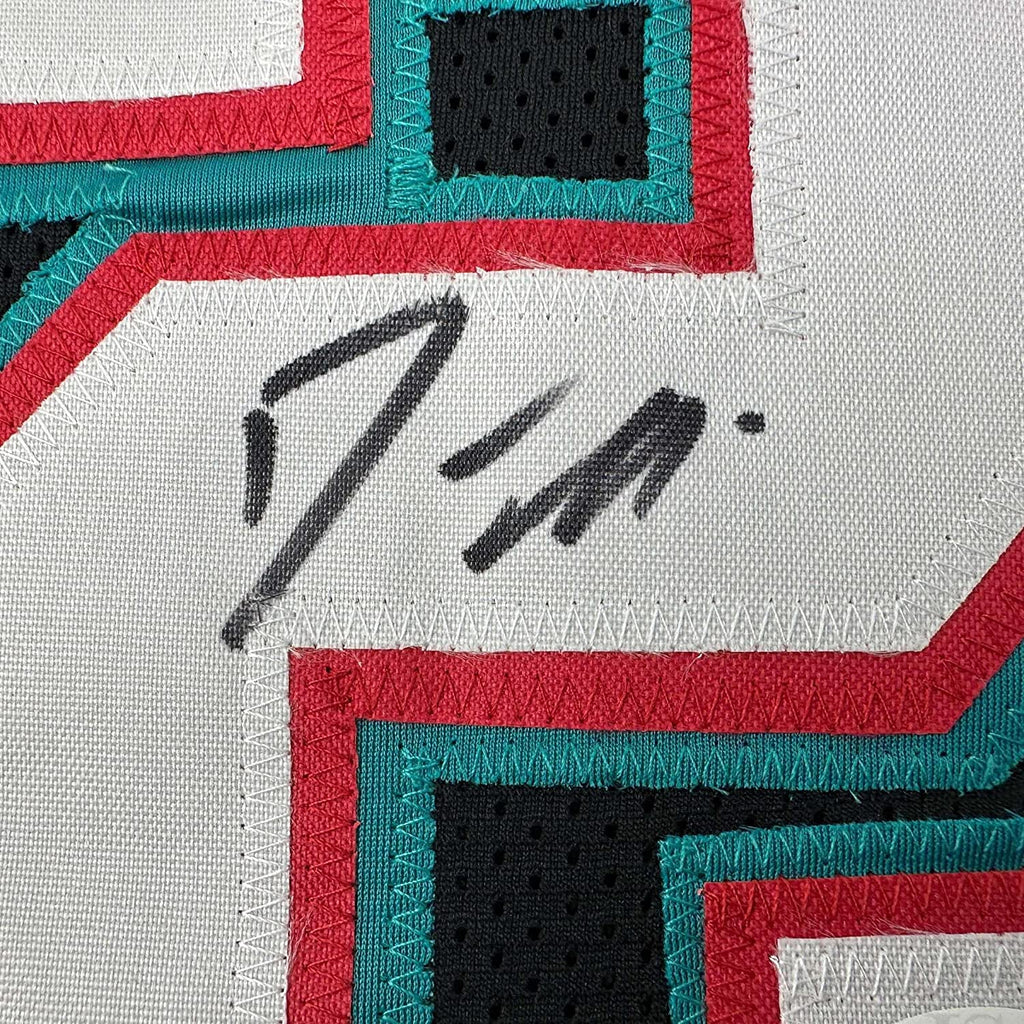 Framed Autographed/Signed Jason Williams 35x39 Memphis Black Basketball Jersey JSA COA