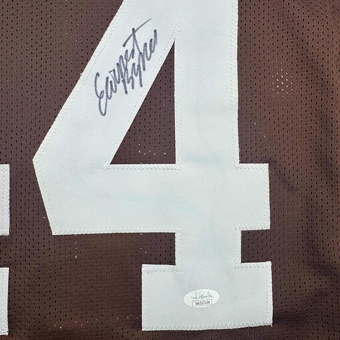 Framed Autographed/Signed Earnest Byner 35x39 Cleveland Brown Football Jersey JSA COA
