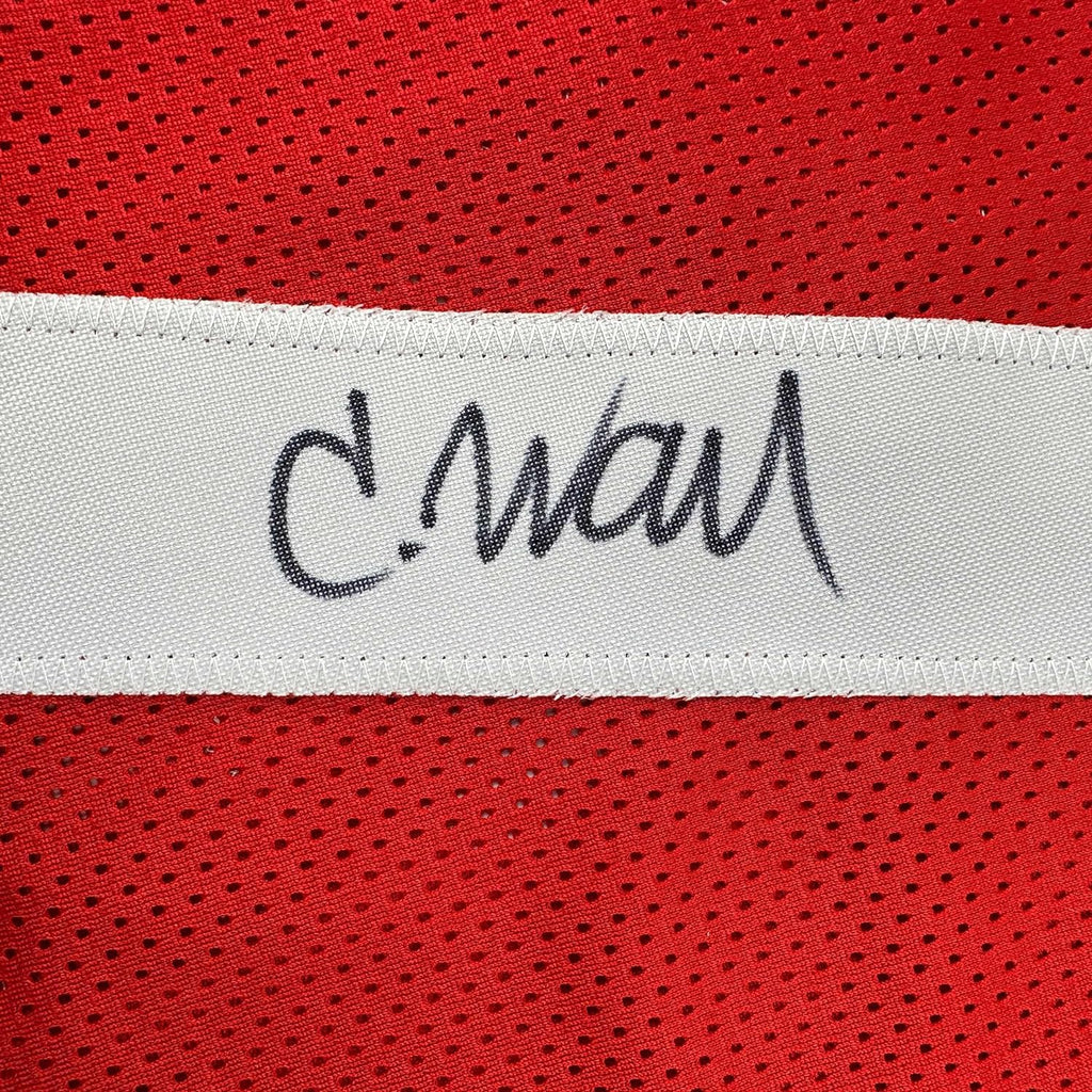 Framed Autographed/Signed Charvarius Ward 35x39 San Francisco Red Football Jersey Beckett BAS COA