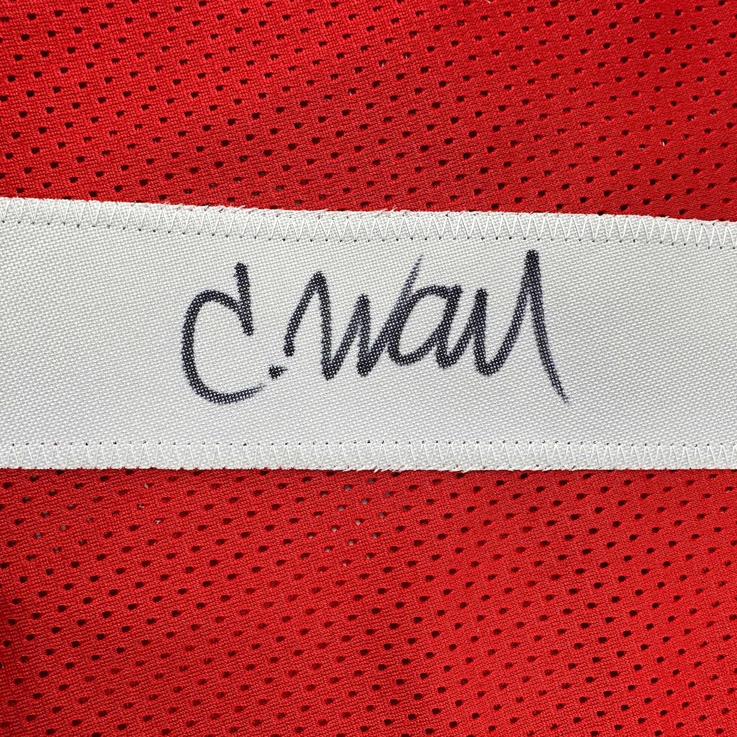 Framed Autographed/Signed Charvarius Ward 35x39 San Francisco Red Football Jersey Beckett BAS COA