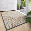 YDKGL Door Mat 17x30 Gray Indoor Dirt Resistant Non-Slip Rubber Backing