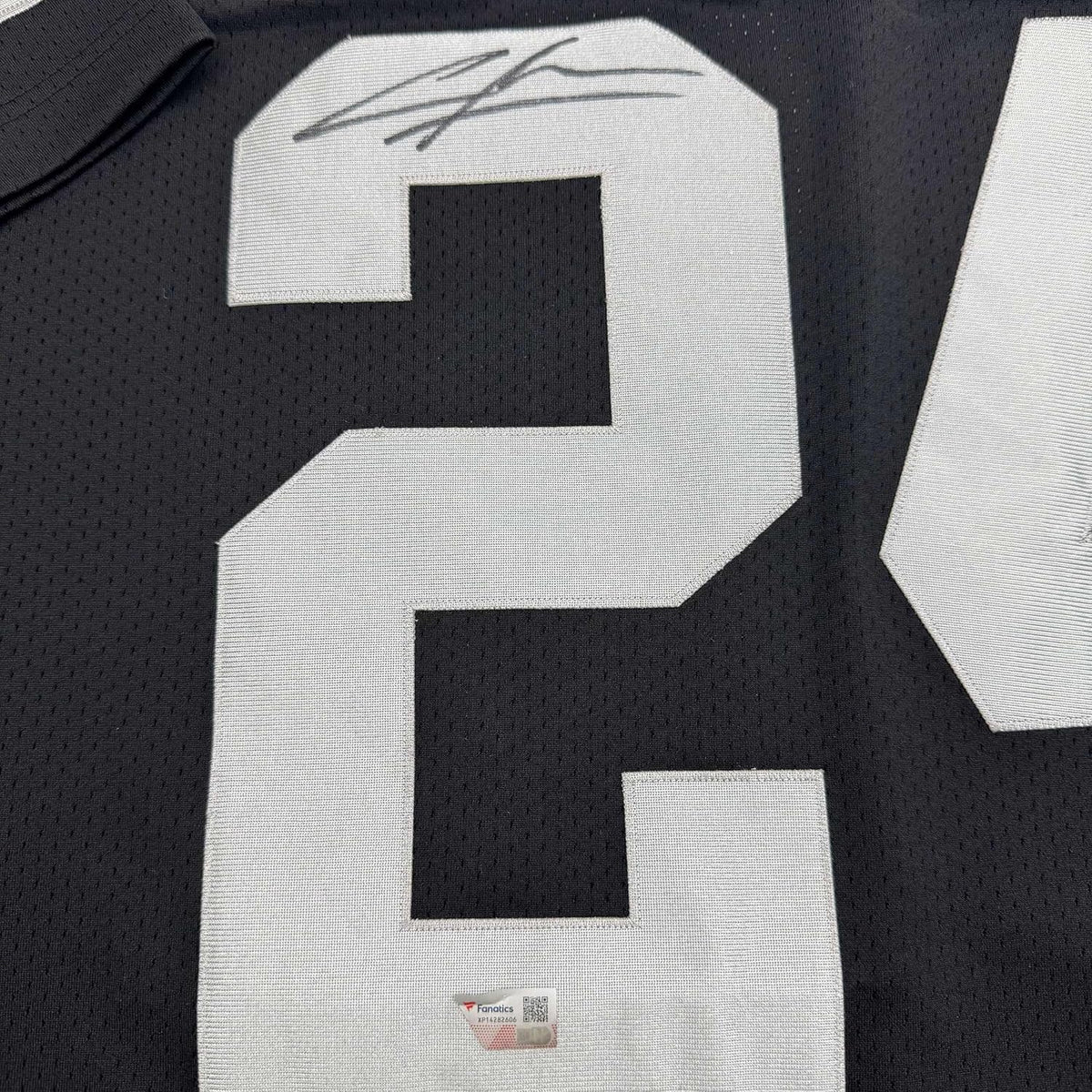 Framed Autographed/Signed Charles Woodson 35x39 Oakland Raiders Black Mitchell & Ness Football Jersey Fanatics COA