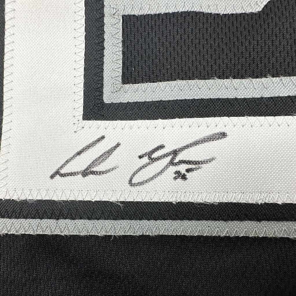 Framed Autographed/Signed Andrew Vaughn 35x39 Chicago Black Baseball Jersey Beckett BAS COA