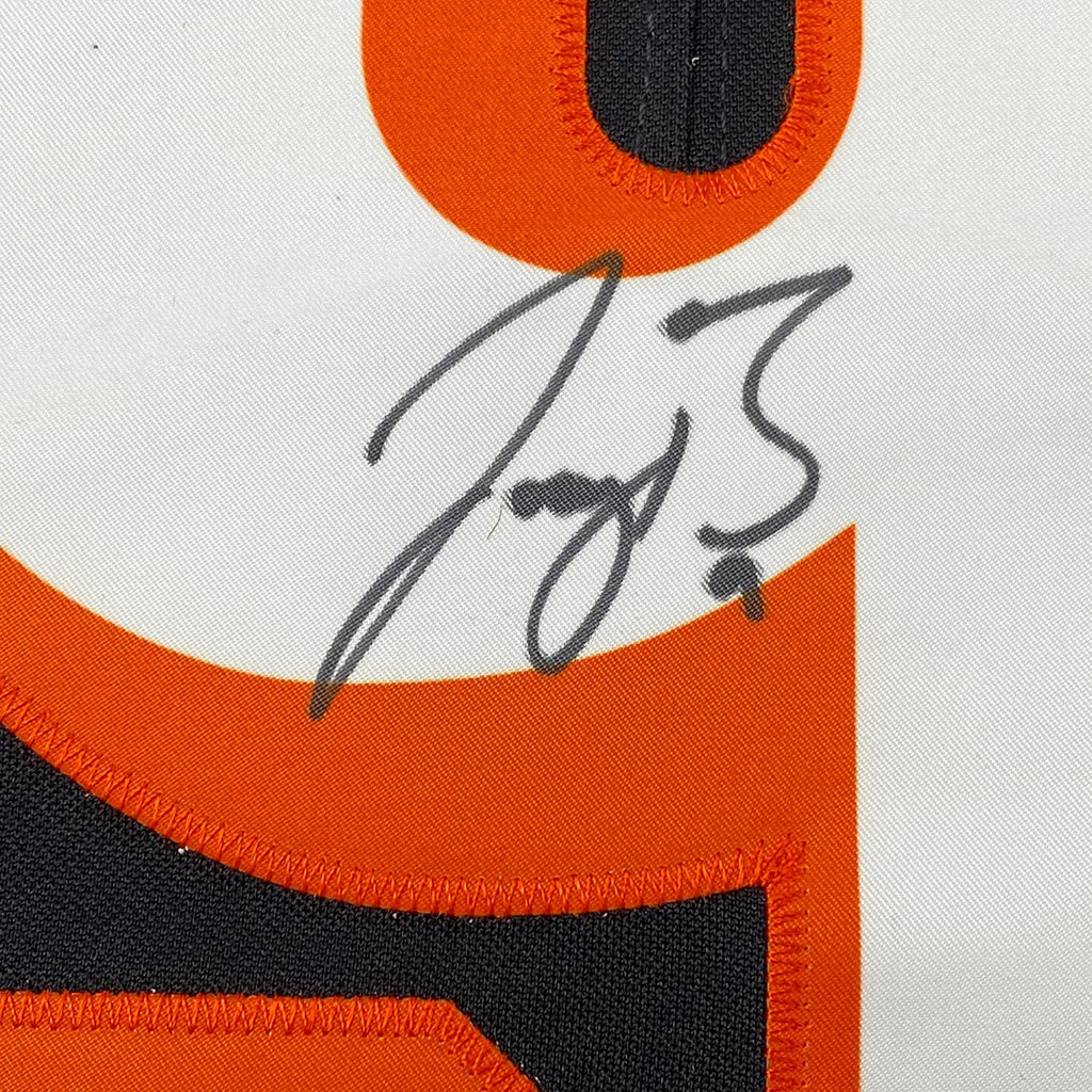 Framed Autographed/Signed Joe Burrow 35x39 Cincinnati Bengals Black Authentic Nike Limited Football Jersey Fanatics COA