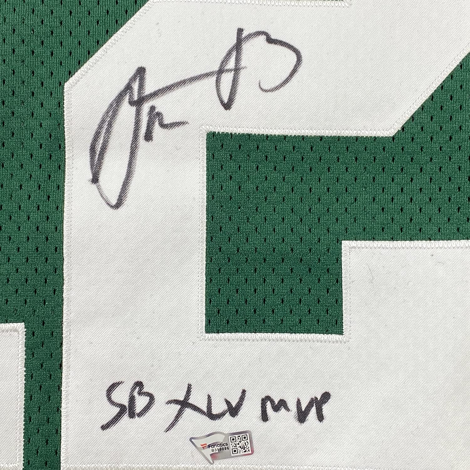 Framed Autographed/Signed Aaron Rodgers 35x39 SB XLV MVP Green Bay Packers Green Authentic Elite Football Jersey Fanatics COA