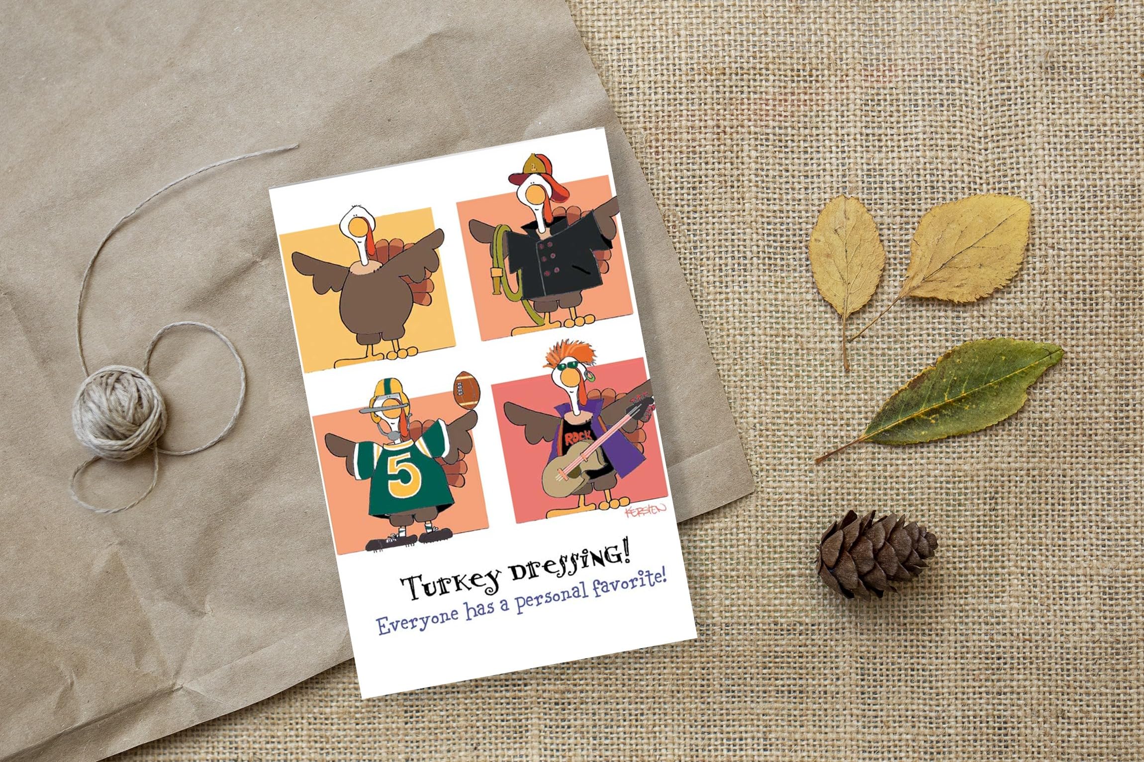 Stonehouse Collection 2-Pack Funny Thanksgiving Greeting Cards Turkey Assorted