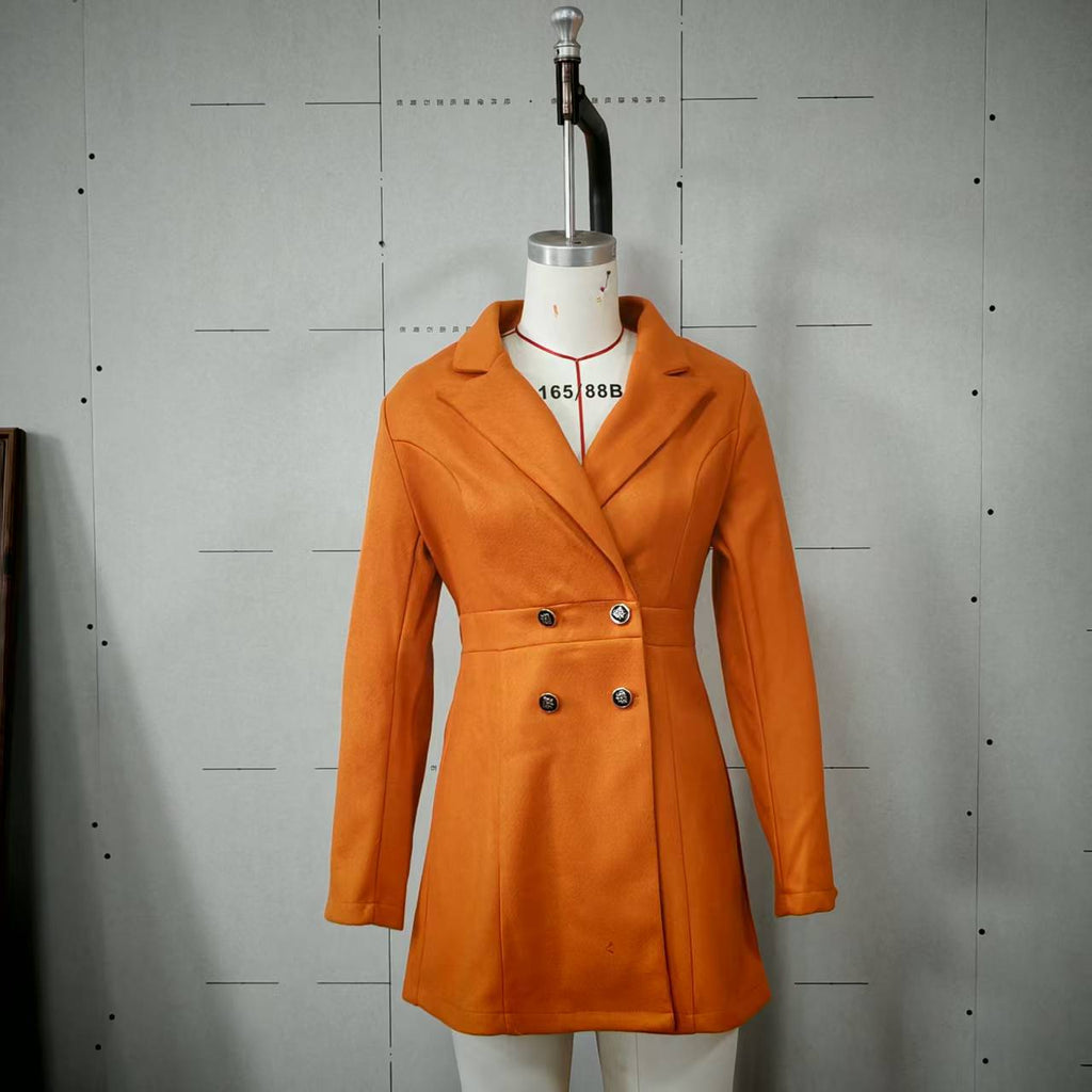 Double-breasted Slim-fit Blazer For Women
