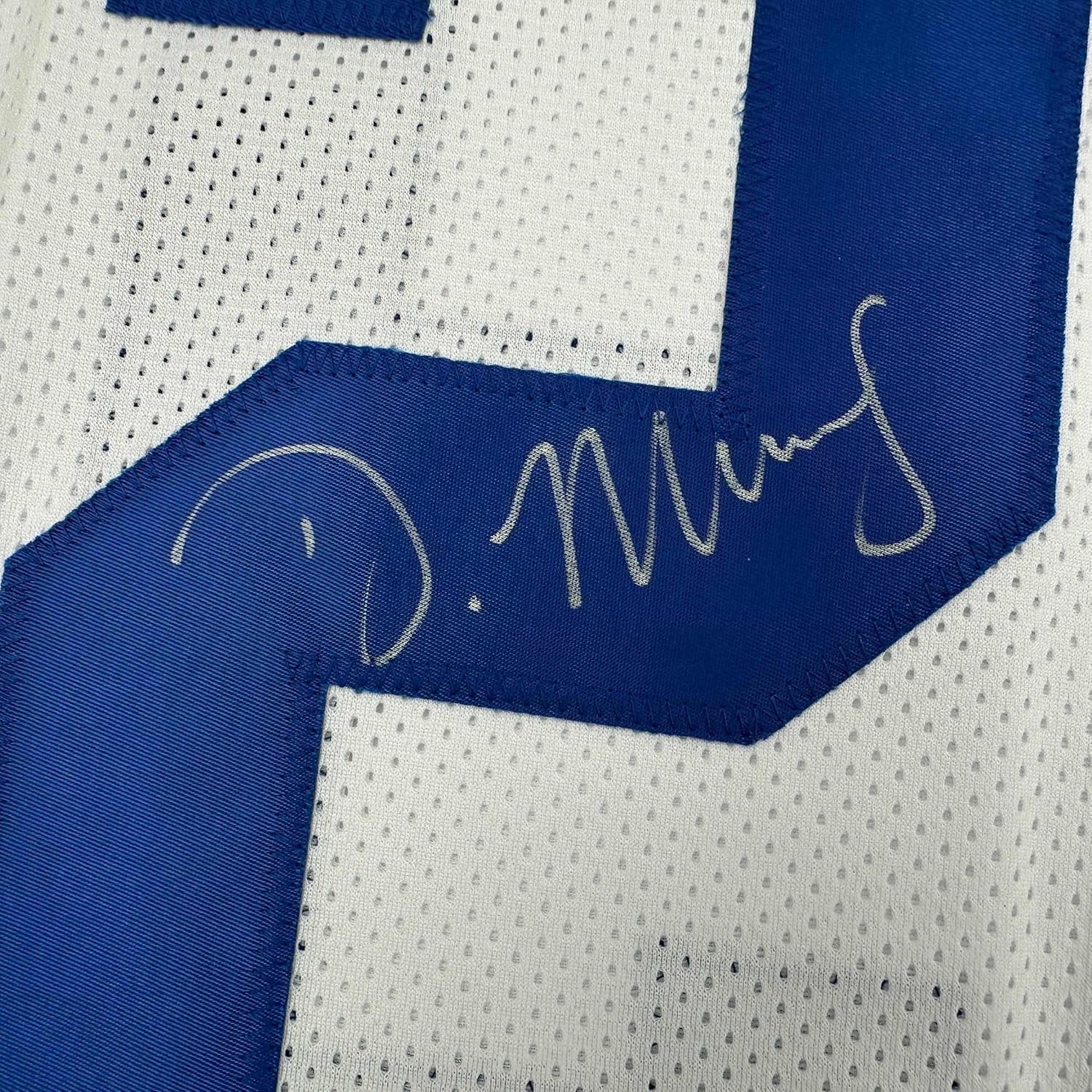 Framed Autographed/Signed DeMarco Murray 35x39 Dallas White Football Jersey JSA COA