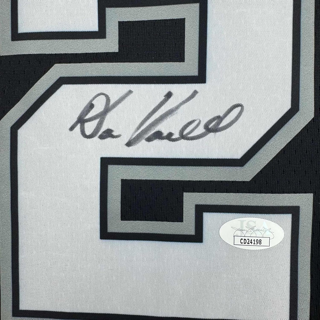 Framed Autographed/Signed Devin Vassell 35x39 San Antonio Black Basketball Jersey JSA COA