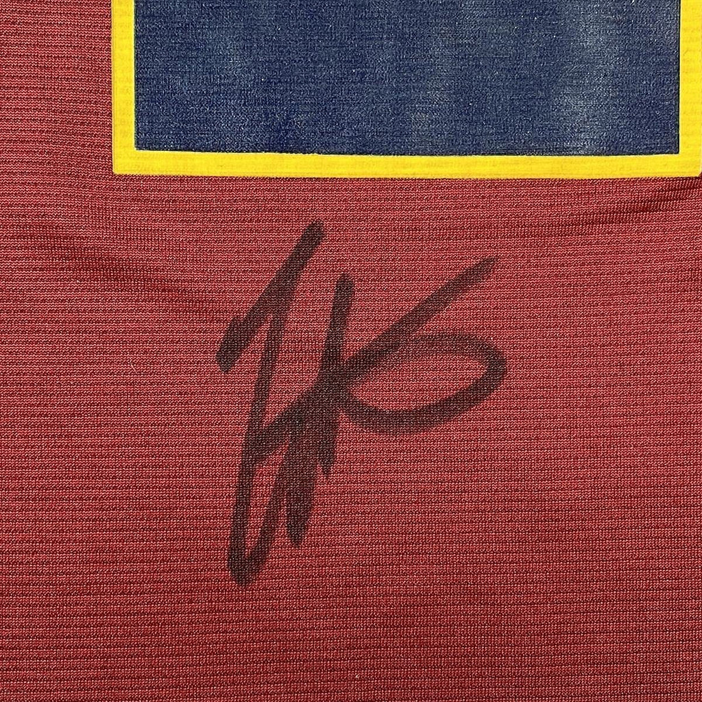 Framed Autographed/Signed Collin Sexton 35x39 Cleveland Cavaliers Red Basketball Jersey Fanatics COA