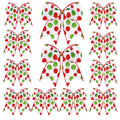 Hiagkmet 12 pcs Red Green Christmas Bows Ornaments 6 Inch Holiday Decor