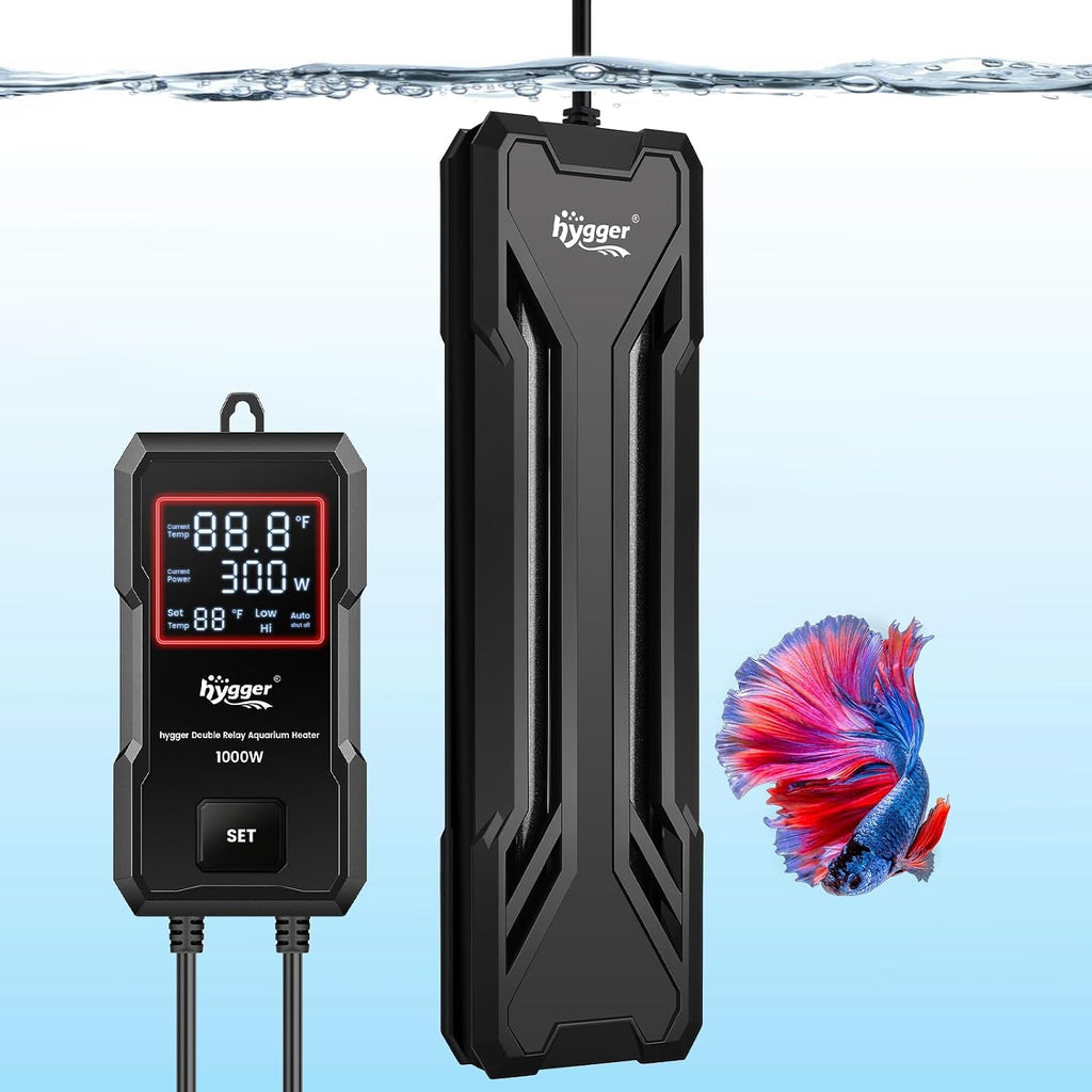 Hygger Aquarium Heater 300W-1000W LED Controller Fresh Saltwater Tank