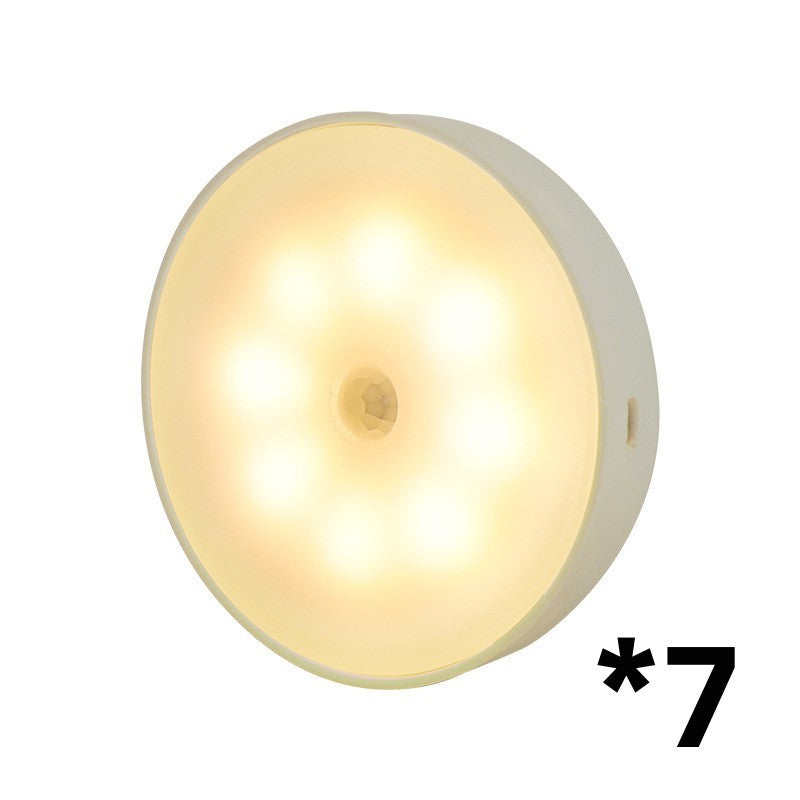 LED Motion Sensor Puck Lights – Rechargeable Under Cabinet Lighting, Wireless USB