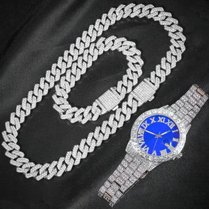 Silver blue Dial Watch