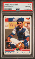 Graded 1992 Classic Best Mike Piazza #345 Rookie RC Baseball Card PSA 10 Gem Mint