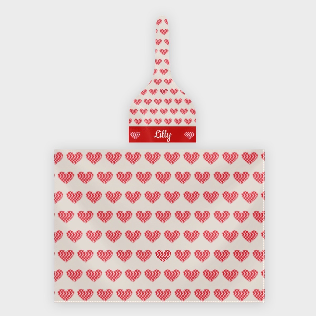 Personalized Baby Swaddle Blanket & Hat Set with Custom Name – Pixel Heart Design