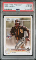 Graded 2022 Topps Pro Debut James Wood #PD132 Rookie RC Baseball Card PSA 10 Gem Mint