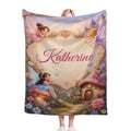 Once Upon a Time Fairy Tale Personalized Name Blanket – Enchanted Kids Fleece Throw