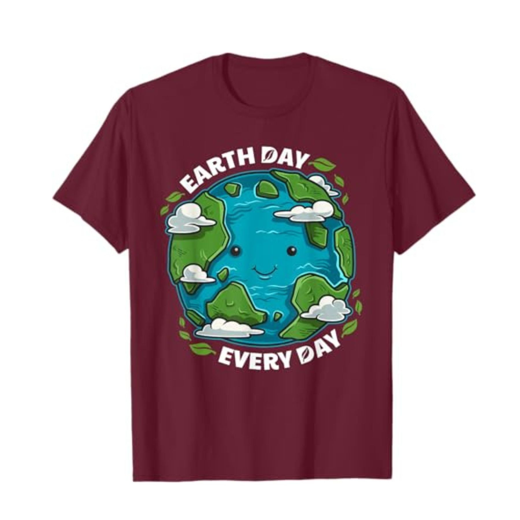 "Earth Day Every Day" T-Shirt – Cute Eco-Friendly Graphic Tee, Sustainable Unisex Cotton Nature Shirt